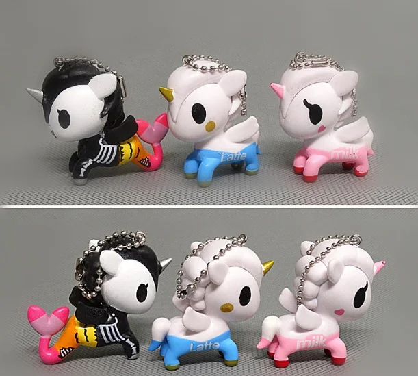 1 шт. 7 см Радуга Tokidoki Единорог Русалка фигурка кукла мини японский мультфильм Девушки Коллекция kawaii лошадь игрушка d10
