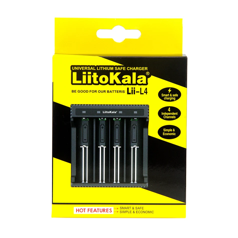 Зарядное устройство LiitoKala Lii-L4 18650 зарядное для аккумуляторов 4 слота 2 электронных