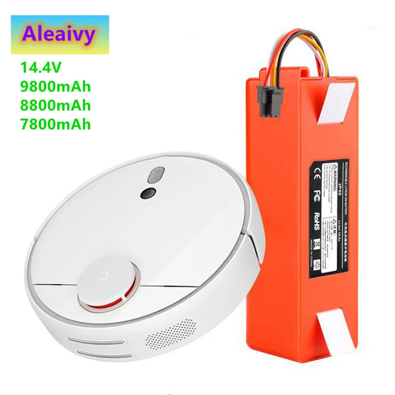 

100% NEW 9800mAh 14.4V li-ion Battery Vacuum Cleaner accessories for xiaomi mi robot Robotics cleaner roborock S50 S51 T4