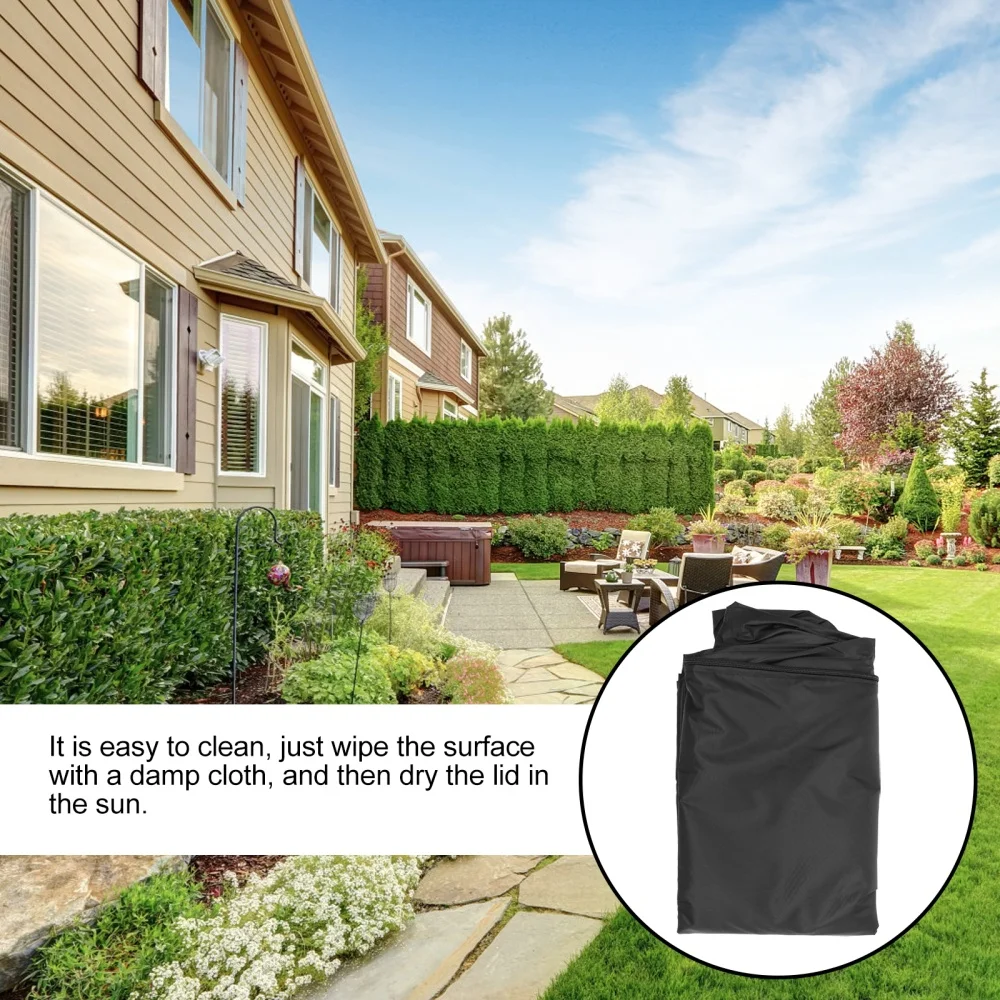 

1 Set/2pcs Patio Heater Dust Cover Practical Garden Cover with Support Rod