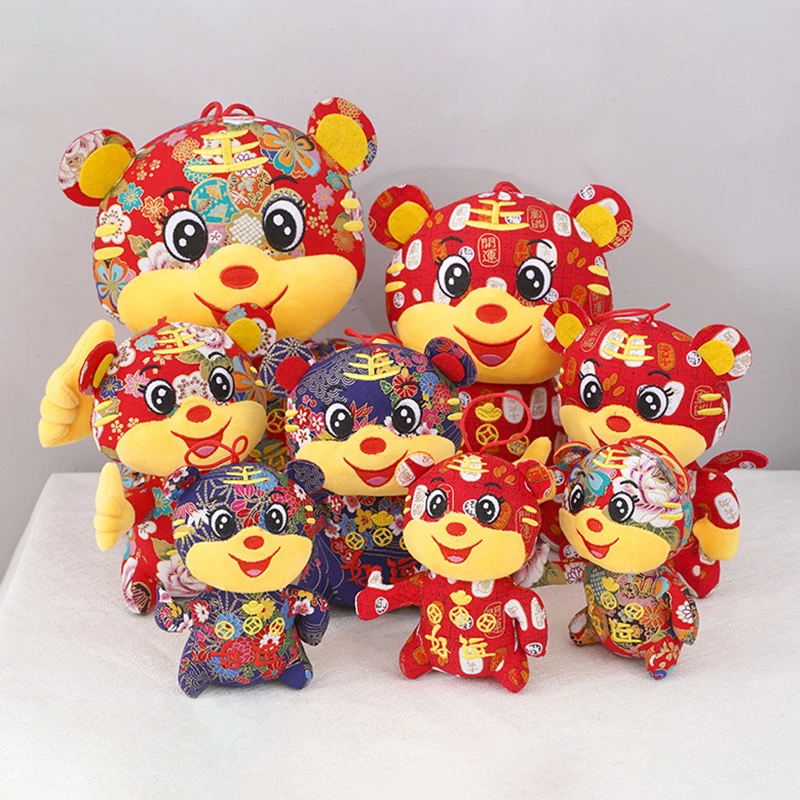 

2022 Year Of The Tiger Chinese New Year Zodiac Plush Tiger Toys Pendant gifts