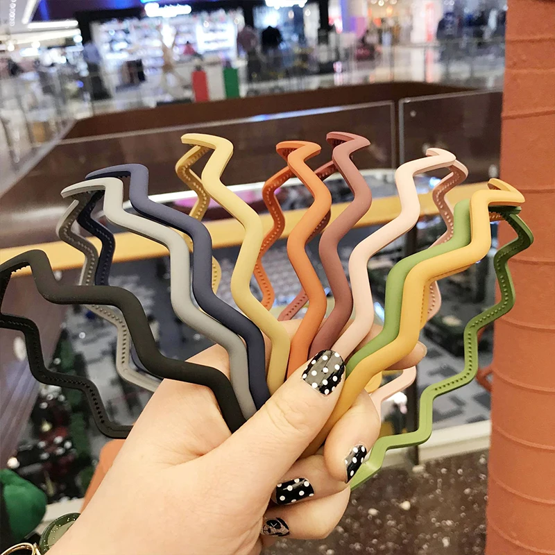 

Frosted Hairbands Wave Hair Hoop Resin Bezel Thin Hairbands Head Hoop Headbands Hair Holder Scrunchies Hair Accessories Headwear