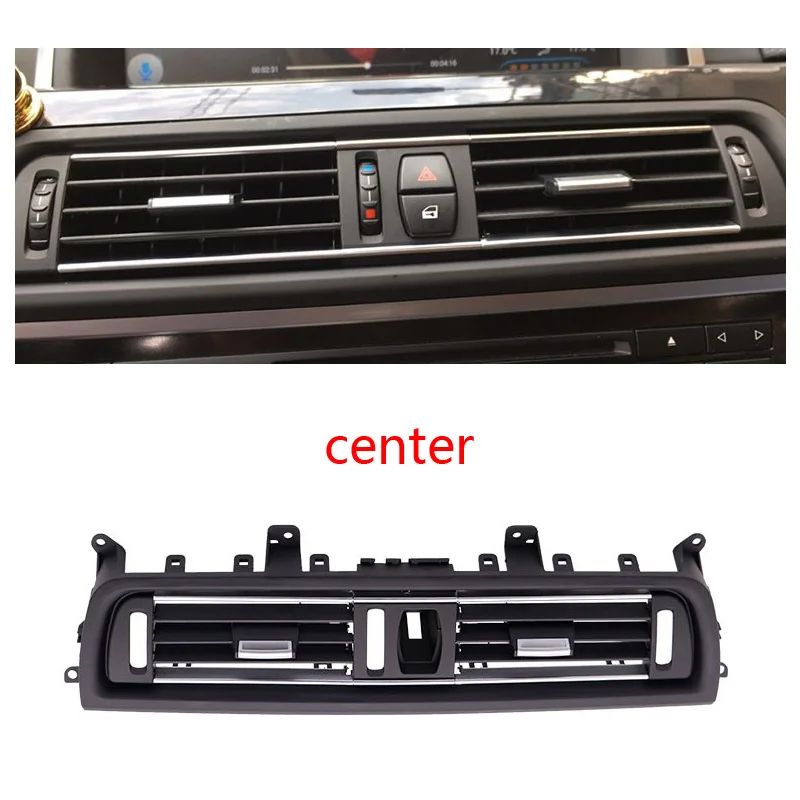 

LHD Front Row Wind Left Center Right Air Conditioning Vent Grill Outlet Panel For BMW 5 Series F10 F18 With Chrome Plate