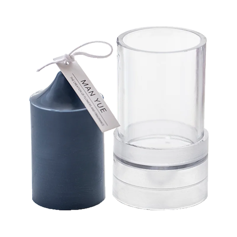 

3D Cylindrical acrylic mold candle for church spire Candle Mold Silicone European Style Decoration Candle Acrylic Plastic Mold