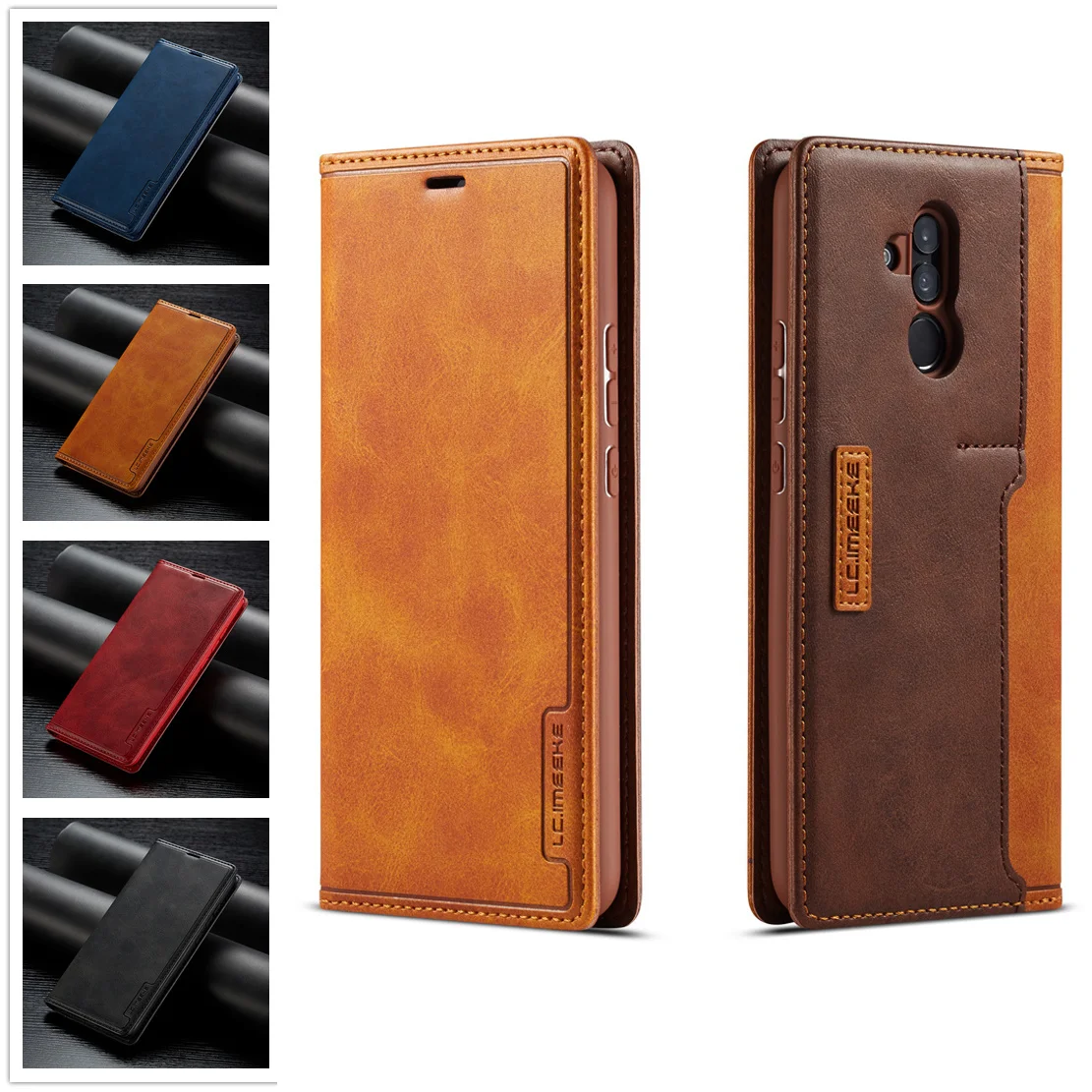 Чехол из кориума для Huawei P20 Lite P30 Mate 20 чехол с логотипом BOOK Mate20 Pro Роскошный кошелек