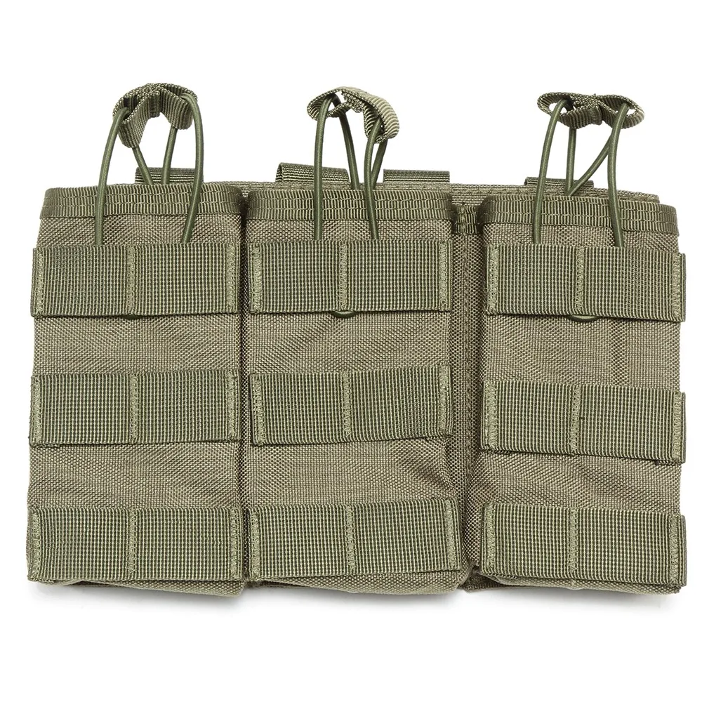green-triple Molle подсумок Тактический Двойной тройной военный Пейнтбольный жилет для техники охотничьи принадлежности Универсальный Mag сумка картридж - Цвет: green-triple