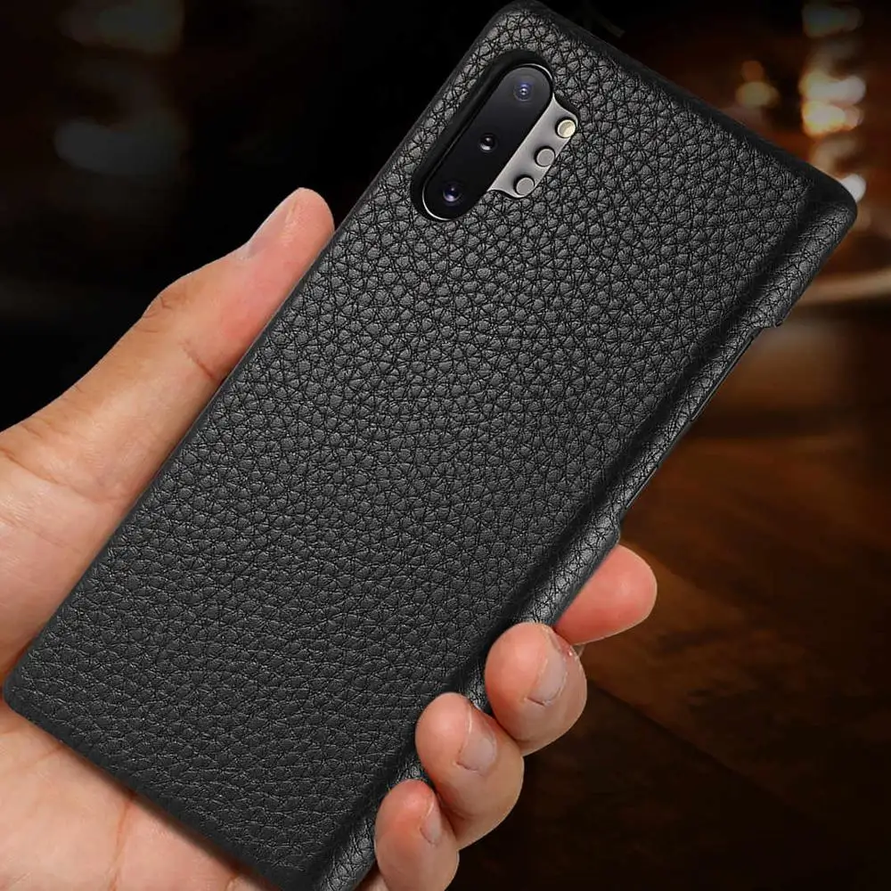 Новейший чехол из натуральной кожи для телефона Samsung Galaxy Note10 Plus 5G 9 8 S10 S9 S8 задняя