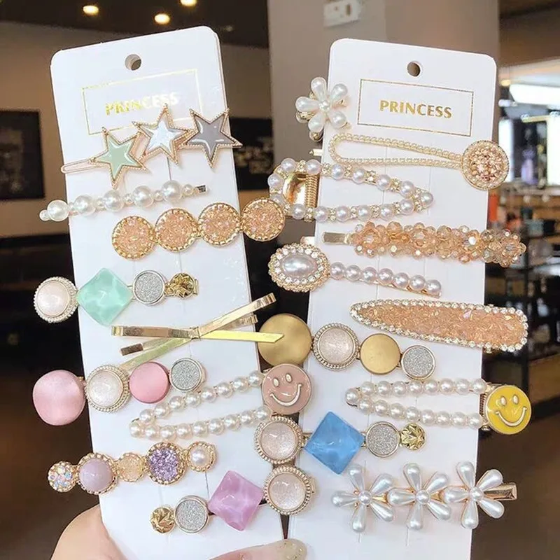 Женская заколка для волос с жемчугом 1 комплект |