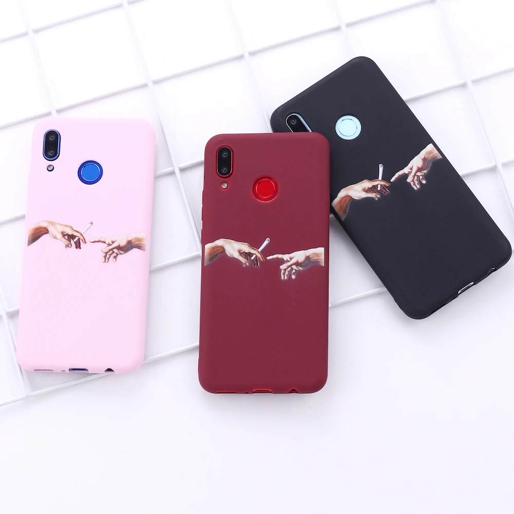 

For Xiaomi Mi Redmi Note 5 6 7 8 9 10 lite Pro Plus Mona Lisa Art David lines Painted Silicone Phone Case Cover Capa Fundas