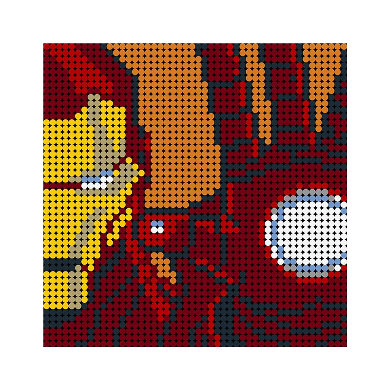 Marvel Железный человек Diy пиксельный кирпич картина Мстители декоративная