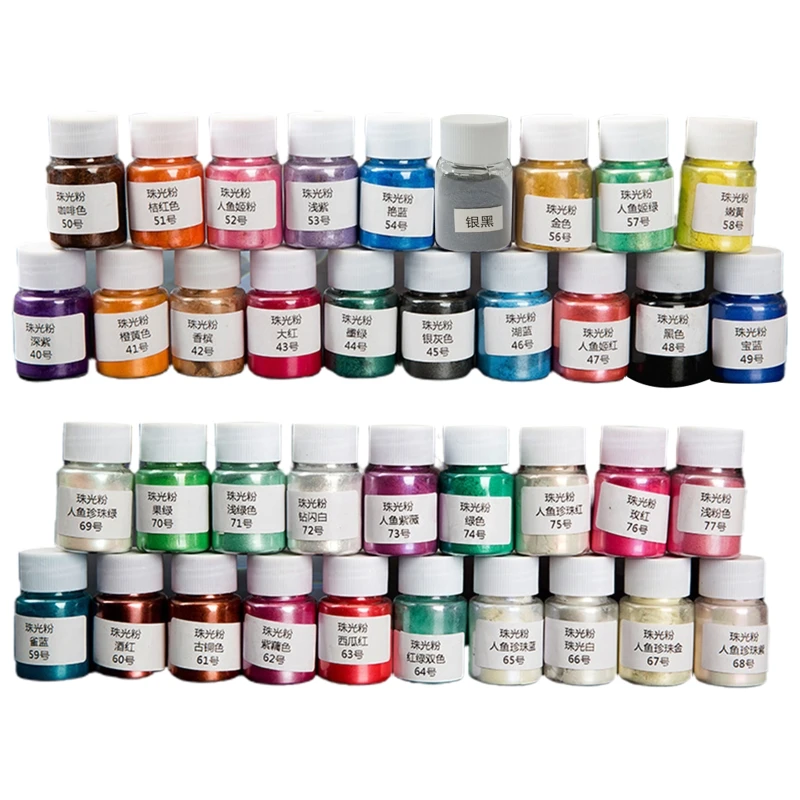 

1 Set Cosmetic Grade Pearlescent Mica Powder Epoxy Resin Dye Pearl Pigment DIY