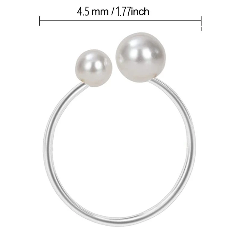 

Pearl Napkin Rings - Set of 8 Gold Napkin Holder Table Napkin Buckles for Dining Table Setting Wedding Party