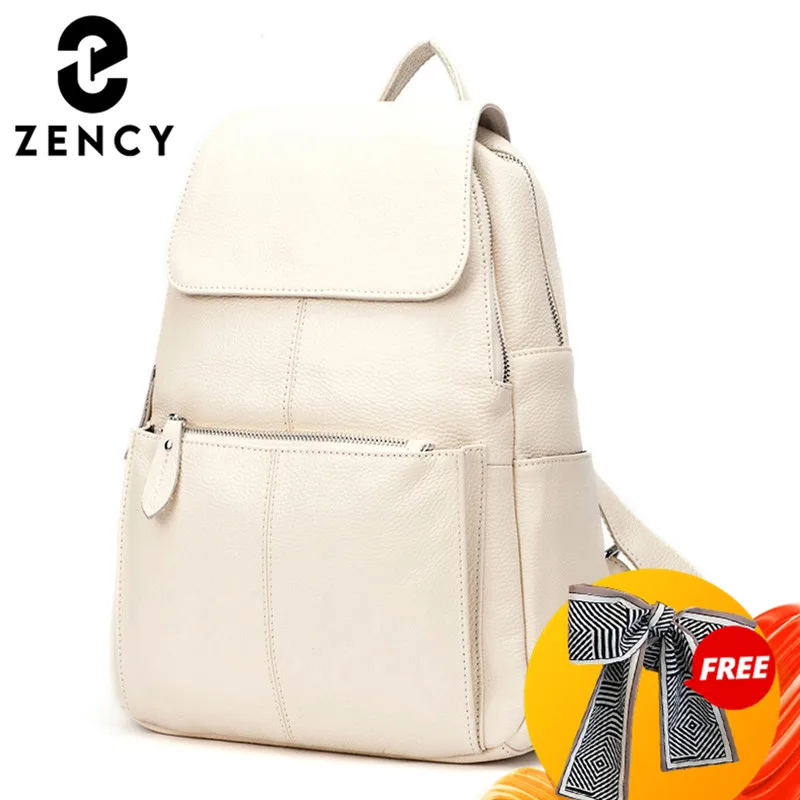 Женский рюкзак Zency из 100% натуральной кожи модная Женская дорожная сумка в