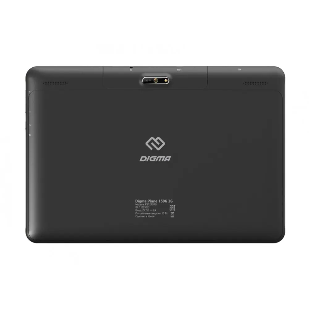 Планшет Digma Plane 1596 3G 1112462/2Gb/16Gb/10.1"/IPS/1280x800/WiFi/BT/GPS/Android 9.0/microSD 64Gb/4700mAh/PS1213PG/черный |