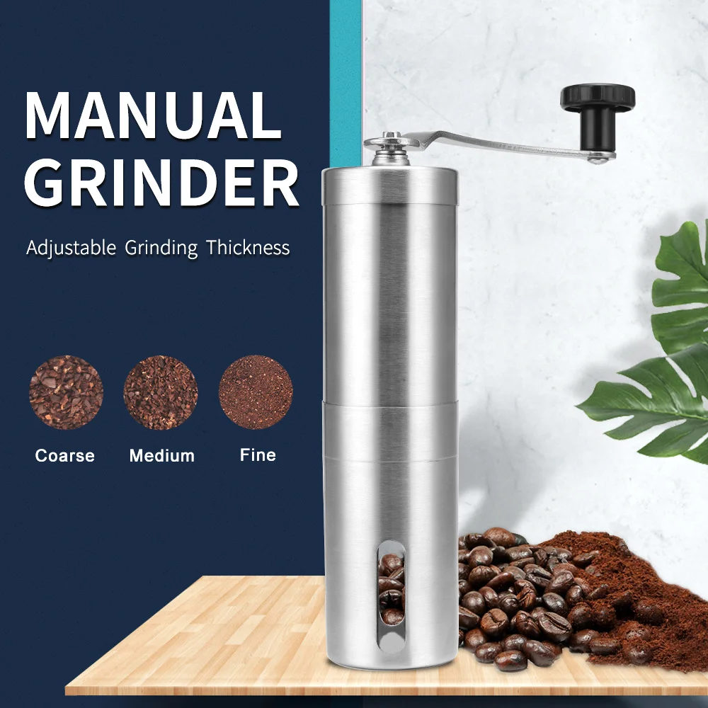 

manual coffee grinder Mini Stainless Steel Hand Handmade Coffee Bean Burr Grinders Mill Kitchen Tool Grinders Coffee Accessories