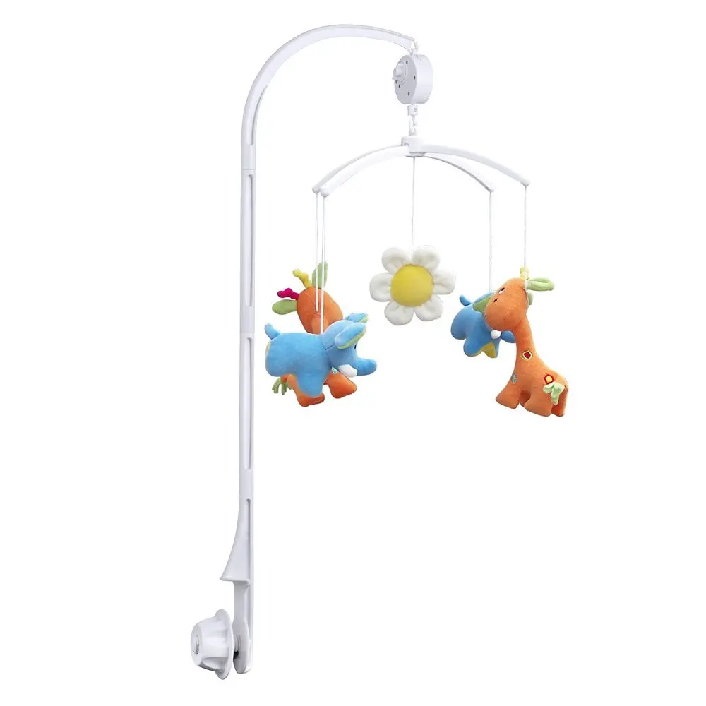 

Baby Toys White Bed Carousel Bracket Set Baby Crib Mobile Bed Bell Toy Holder Arm Bracket Wind-up Music Box Toddler Toys