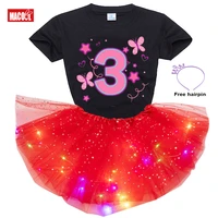girls tutu dress sets toddler girl summer clothes party design your name number chill sets kids gift 6 year old birthday outfit