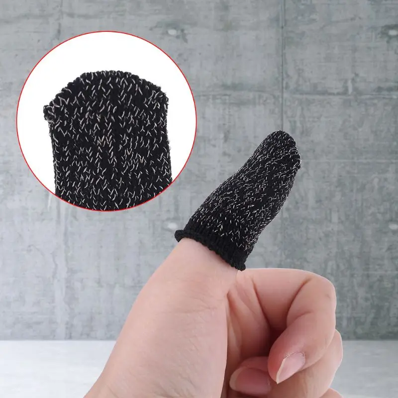 1 пара защита от пота вязаная ткань покрытие для пальцев игровой экран рукава
