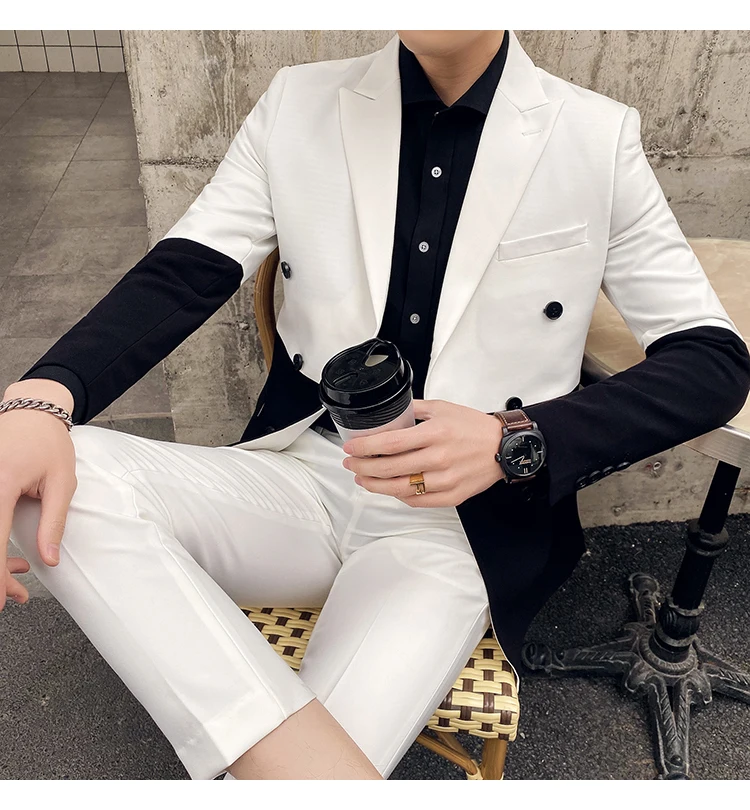 Traje Novio, мужские вечерние костюмы контрастных цветов, мужские костюмы для сцены, приталенные костюмы, брюки для выпускного, двубортный костюм, мужской костюм