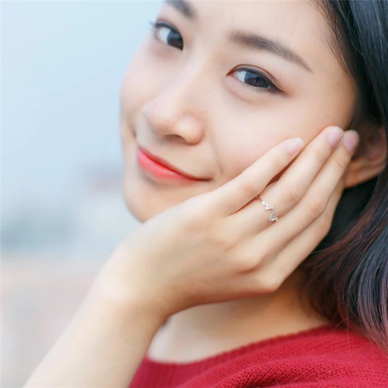 Мини электрокардиограмма волна сладкое серебро 925 пробы темперамент Личность