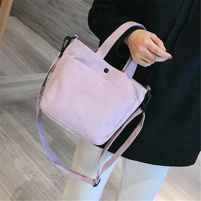 Новые женские вельветовые сумки на плечо с застежкой дизайнерские сумка-тоут