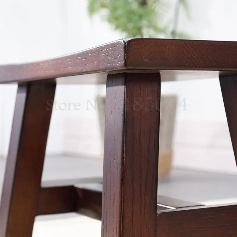 Табурет из массива дерева простой домашний деревянный табурет маленькая