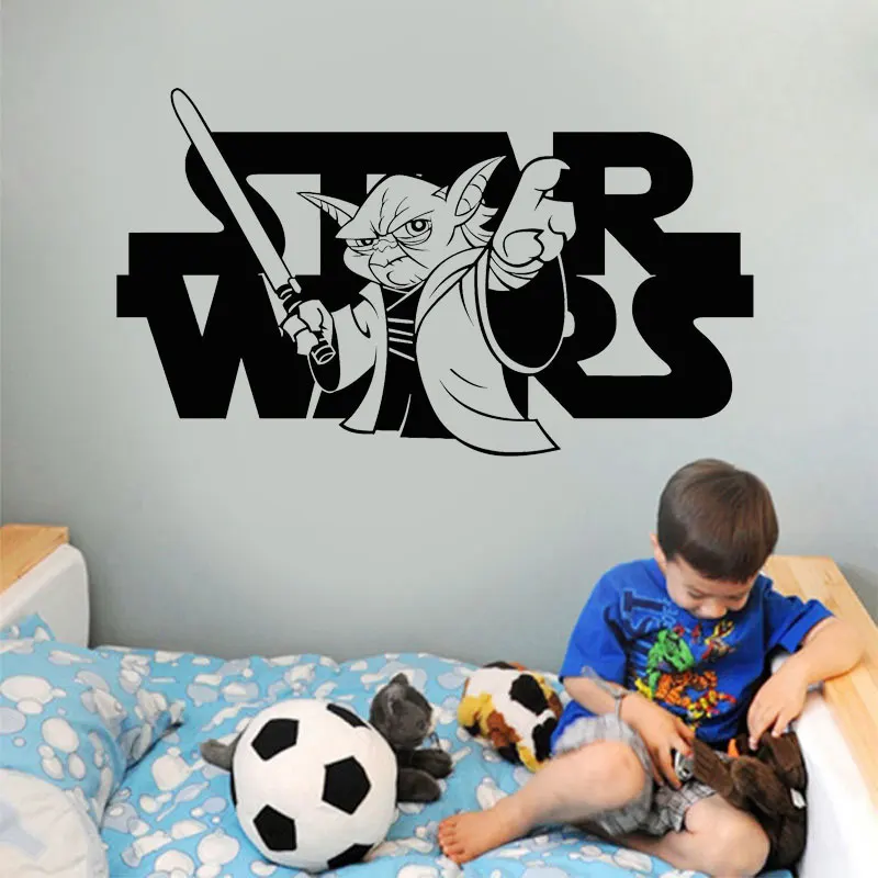 Тема из Звездных Войн The Force Master Yoda настенный виниловый стикер для домашнего