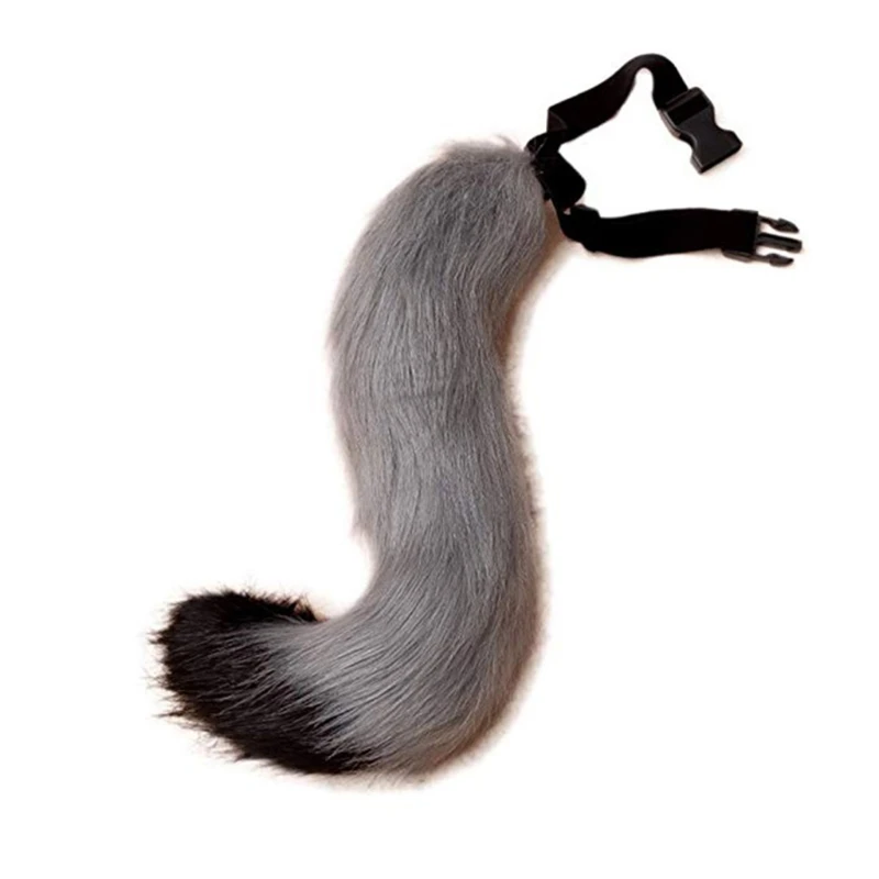 

Faux Fur Animal Bendable Tail for Adult Teen Adjustable Furry Wolf Dog Halloween Christmas Cosplay Costume Party Props