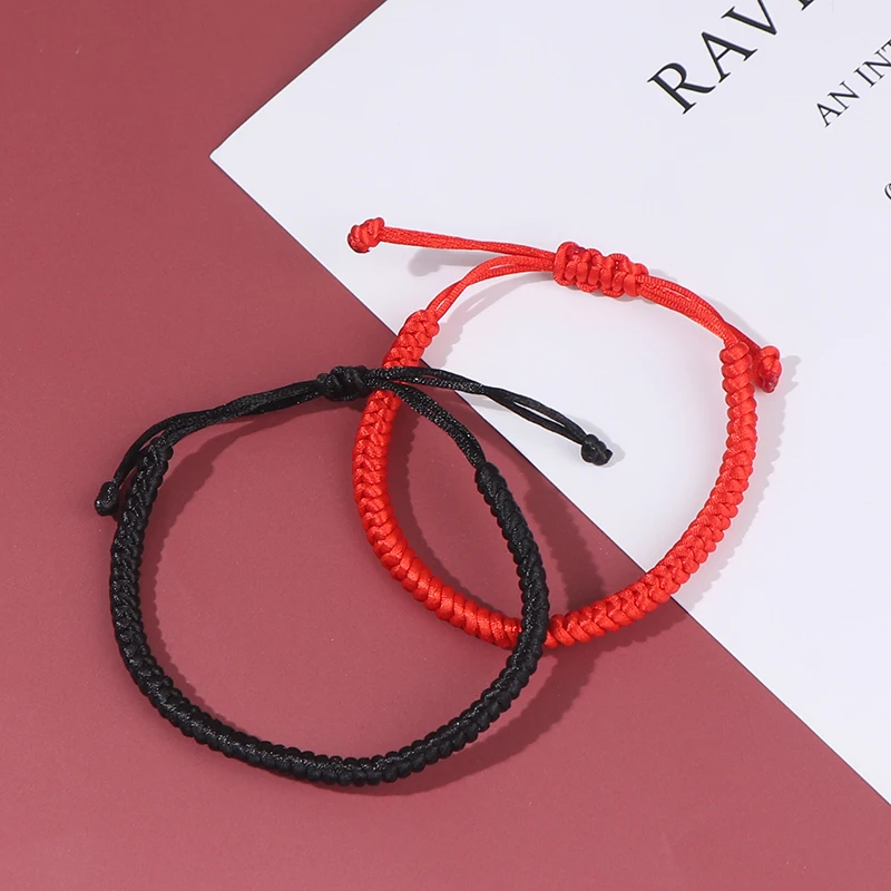 

Women Men Red Rope Lucky Weave Bracelet Hand-knitted Stretch Charm Tibetan Braided Bracelets Friendship Bangles Best Gifts