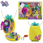 Оригинальные карманные куклы Polly для девочек, семейный домик, автомобиль, детские игрушки, аксессуары Polly, мини карманные куклы для девочек, Детский бокс для сокровищ