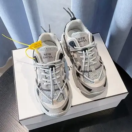 

Women's shoes 2021 new spring and autumn casual thick-soled breathable wild large-size sports flat shoes
