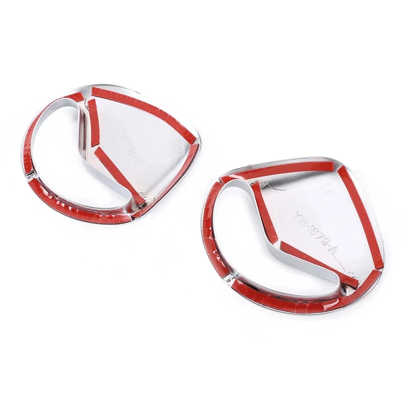 

for Land Rover Defender 110 2020 Car Styling ABS Chrome Car Front Row Seat Belt Decorative Cover Stickers