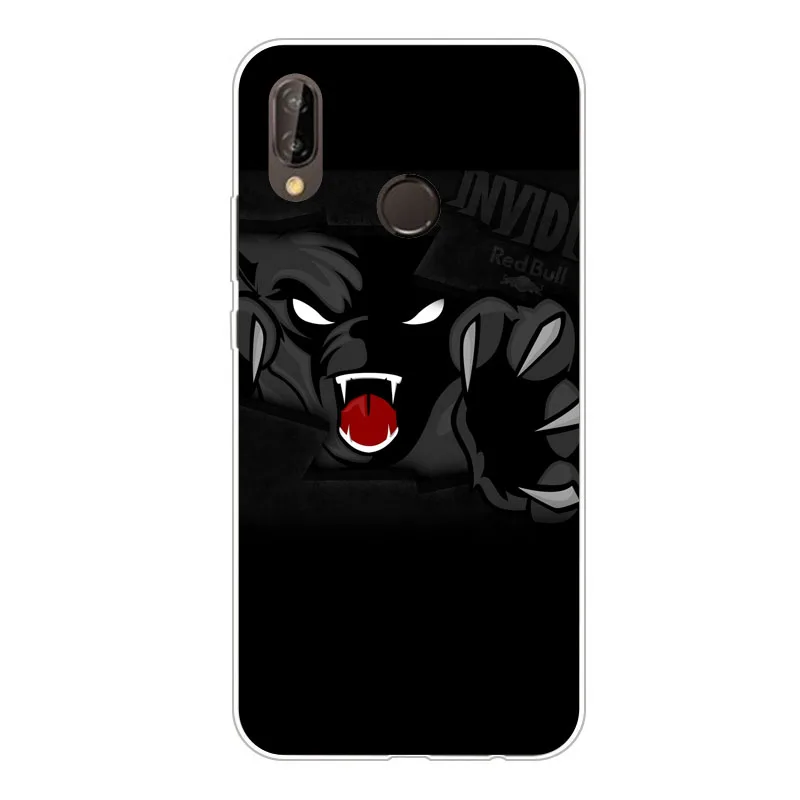 Чехол для huawei p20 lite силиконовая Мягкая задняя крышка из ТПУ с изображением зверей