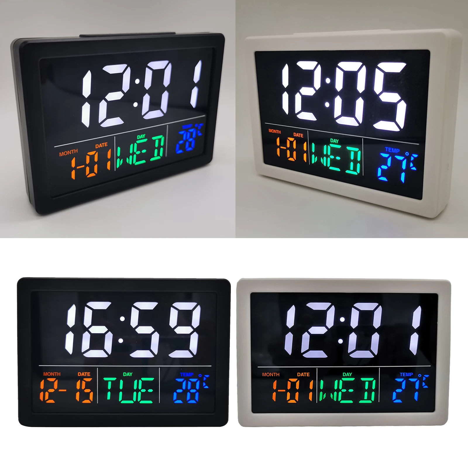 Electric Desk Digital Alarm Clock 6 Brightness Bedside Study Decors Stylish Design Simple Operation | Дом и сад