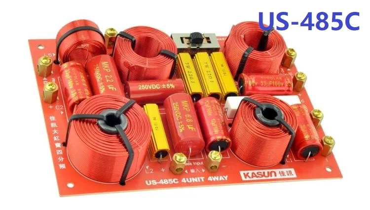 2 шт., четырехсторонняя высококачественная акустическая система высокого качества, пересечение частоты динамика, частота 380 Гц/850 Гц/4600 Гц