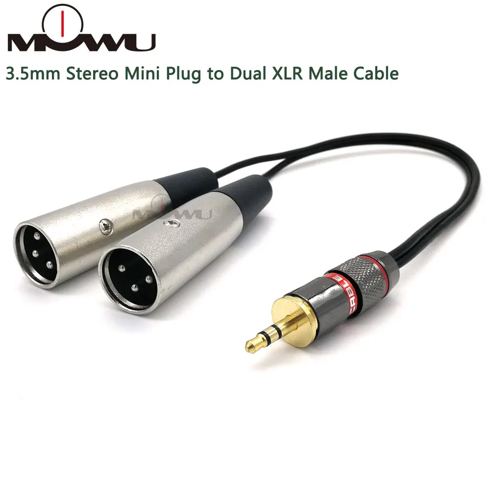 Аудио кабель 3 5 мм стерео 2 XLR Canon/Мама Поворотная карта аудио кабель|Кабели VGA| |