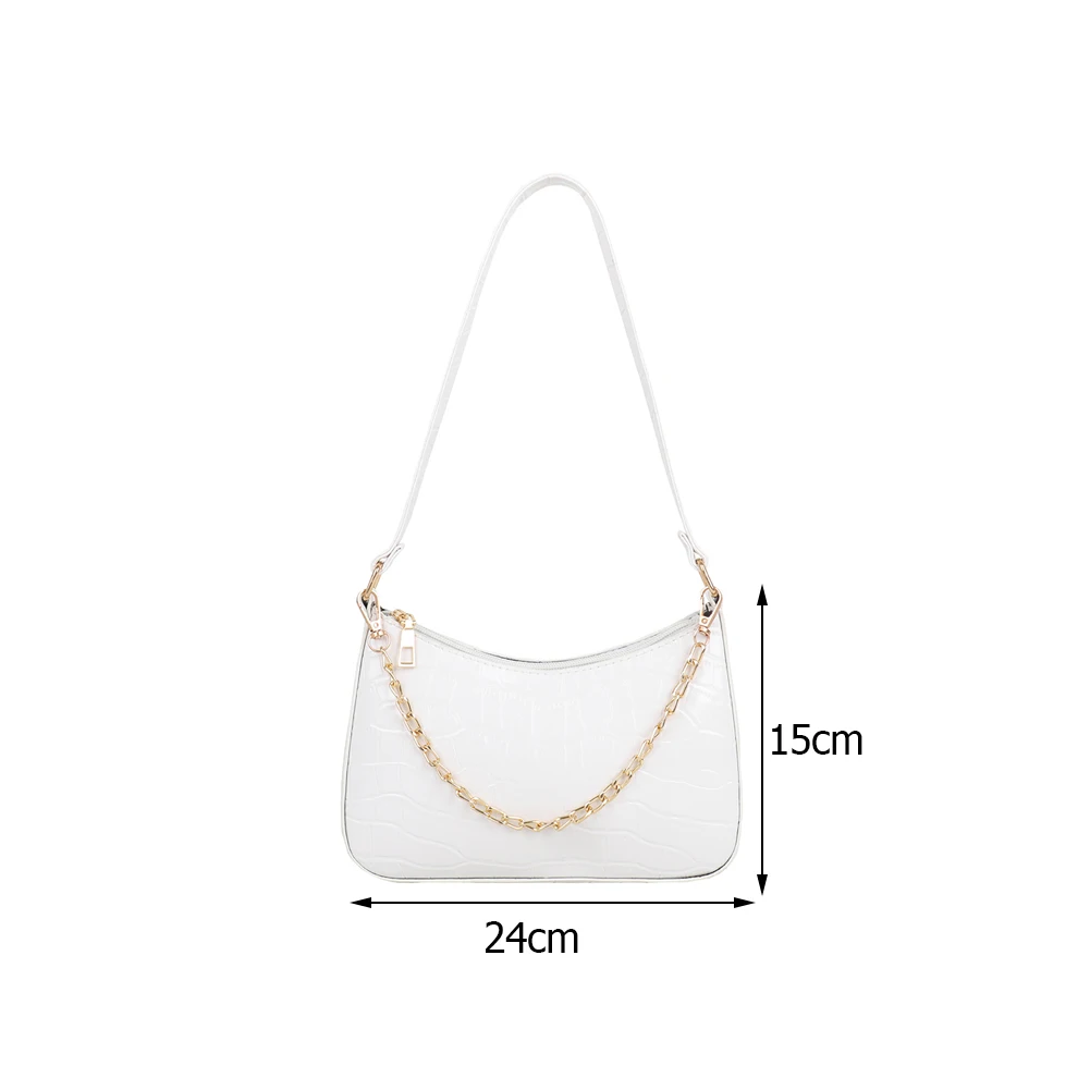 

2021 Hot Vintage Small Purse Ladies Handbags Women PU Leather Alligator Pattern Chain Small Hobos Purse Underarm Bags