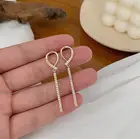 925 наборе серебристых спиц из светильник Роскошные серьги узлов геометрические серьги женские аксессуары, на показ, серьги, шпильки kpop серьги