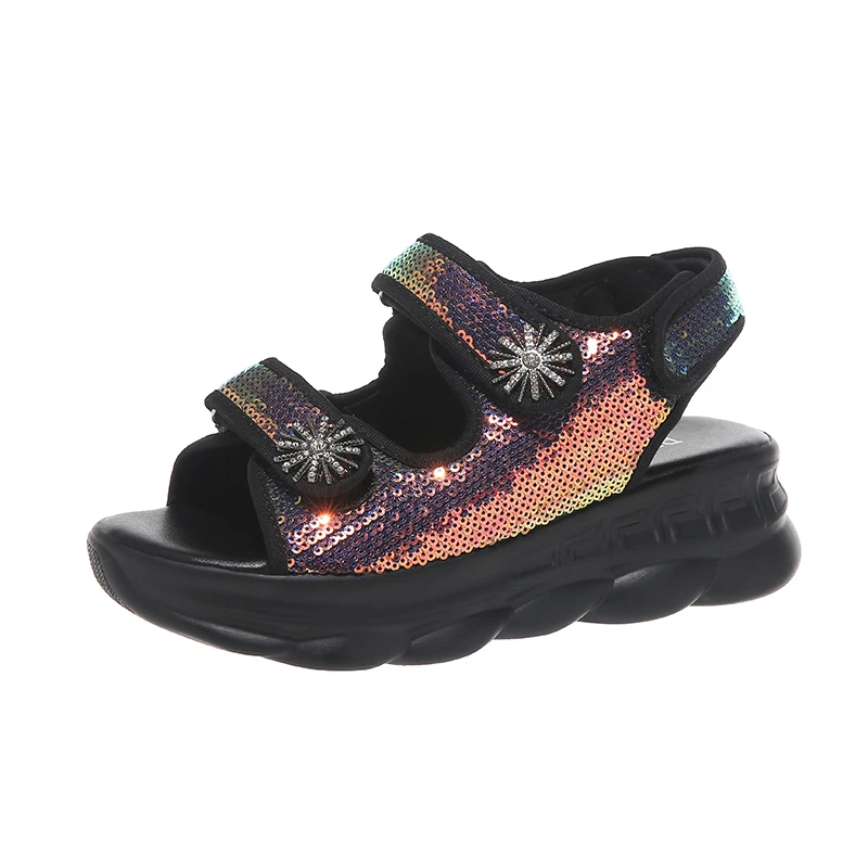 Женские модные сандалии-гладиаторы на массивной платформе брендовые