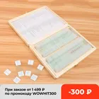 100 шт. цифровой микроскоп Стекло шлепанцы без задника с открытыми пальцами образец Стекло подготовлены Basic Science биологический образца покровные ящик для хранения Портативный