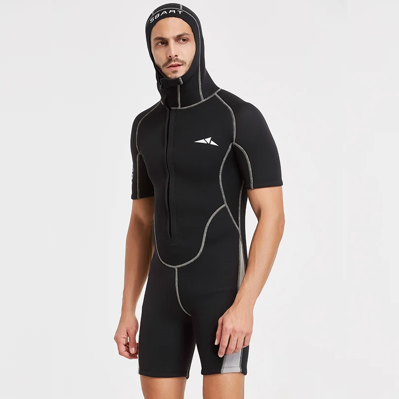 Мужской сплошной гидрокостюм 3 мм костюм для дайвинга с коротким рукавом и