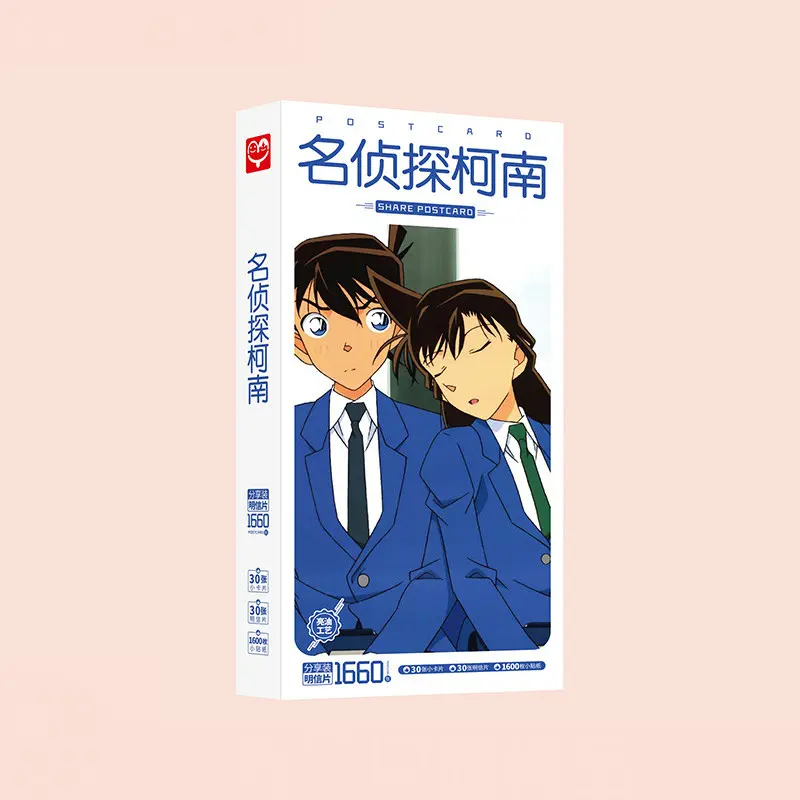 1660 шт./кор. рубашка в стиле детектива Конана открытки аниме пост открытка с