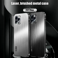 For iphone 12 13 new mobile phone case 12 13promax laser metal brushed lens all-inclusive anti-fall protection case