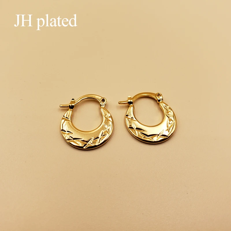 JHplated Дубай Арабская Мода небольшие серьги для женщин/девушек ювелирные изделия