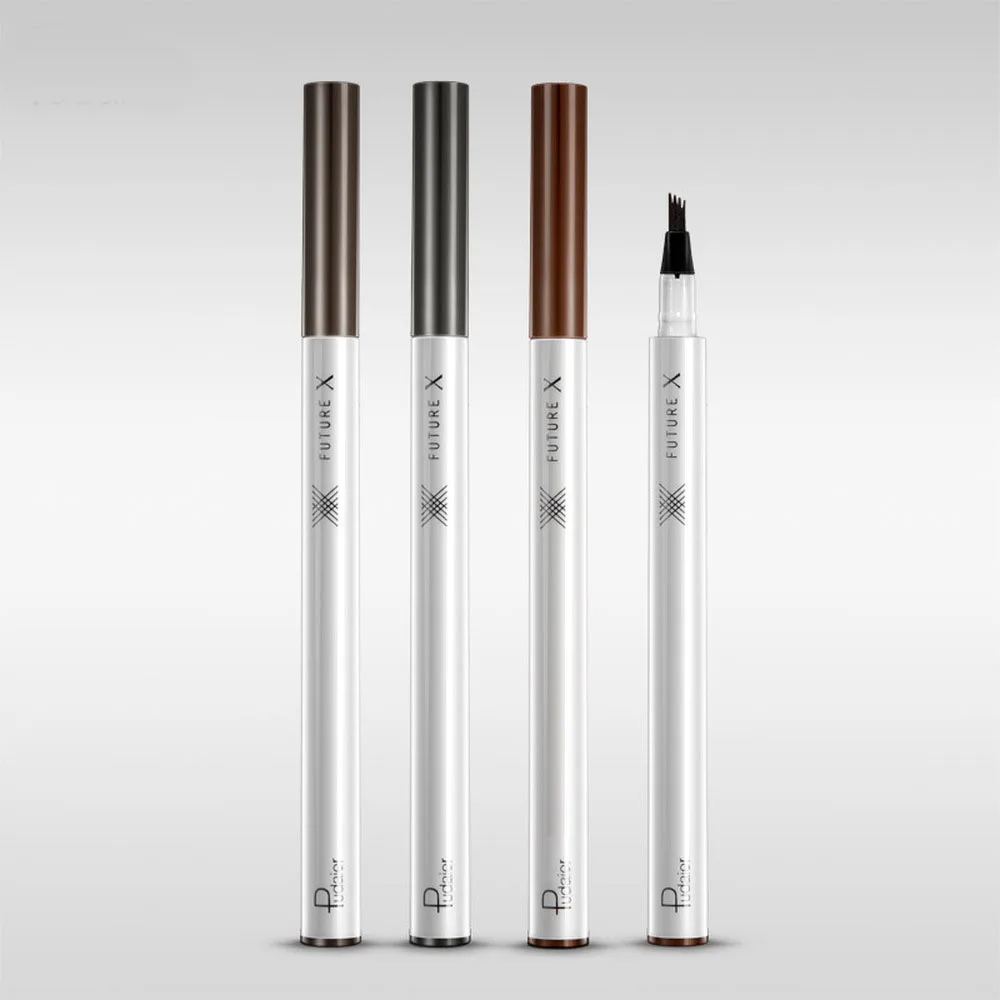 

Жидкий карандаш для бровей, водостойкий, косметический макияж для бровей, 4 головки, натуральный усилитель для бровей, 3 цвета