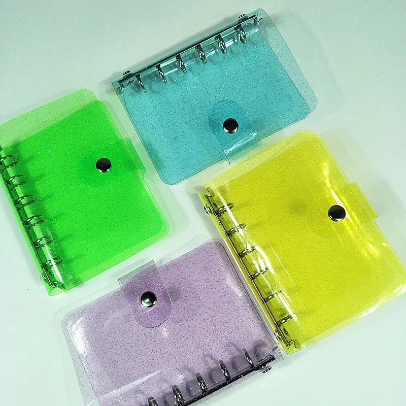 

A7 Spiral Loose-leaf Notebook Cover Loose Ring Binder Diary Shell Planner Cover Case Transparent Office Supplies