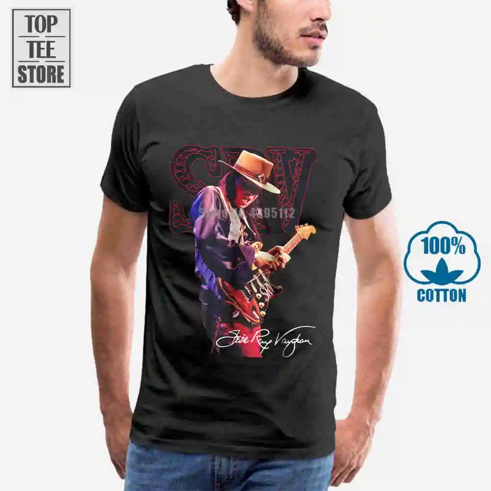 Мужская футболка Stevie Рэй Воган Srv Bluetooth Legend черная от S до 4Xl|t shirt men|t shirtshirt men |