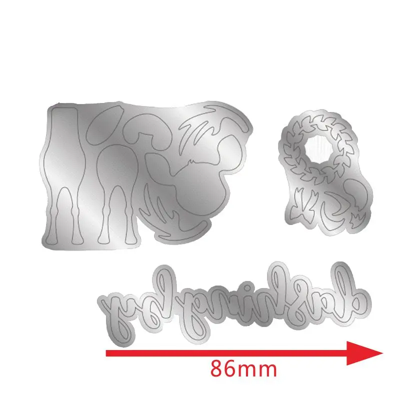 Лидер продаж + металлические Вырубные штампы с оленем рождественские милые