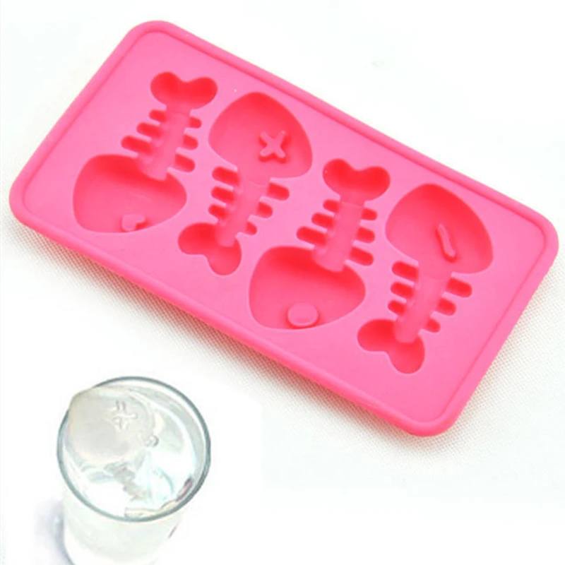 Рыба шиповник кости животные кубик льда лоток напиток прохладная форма для