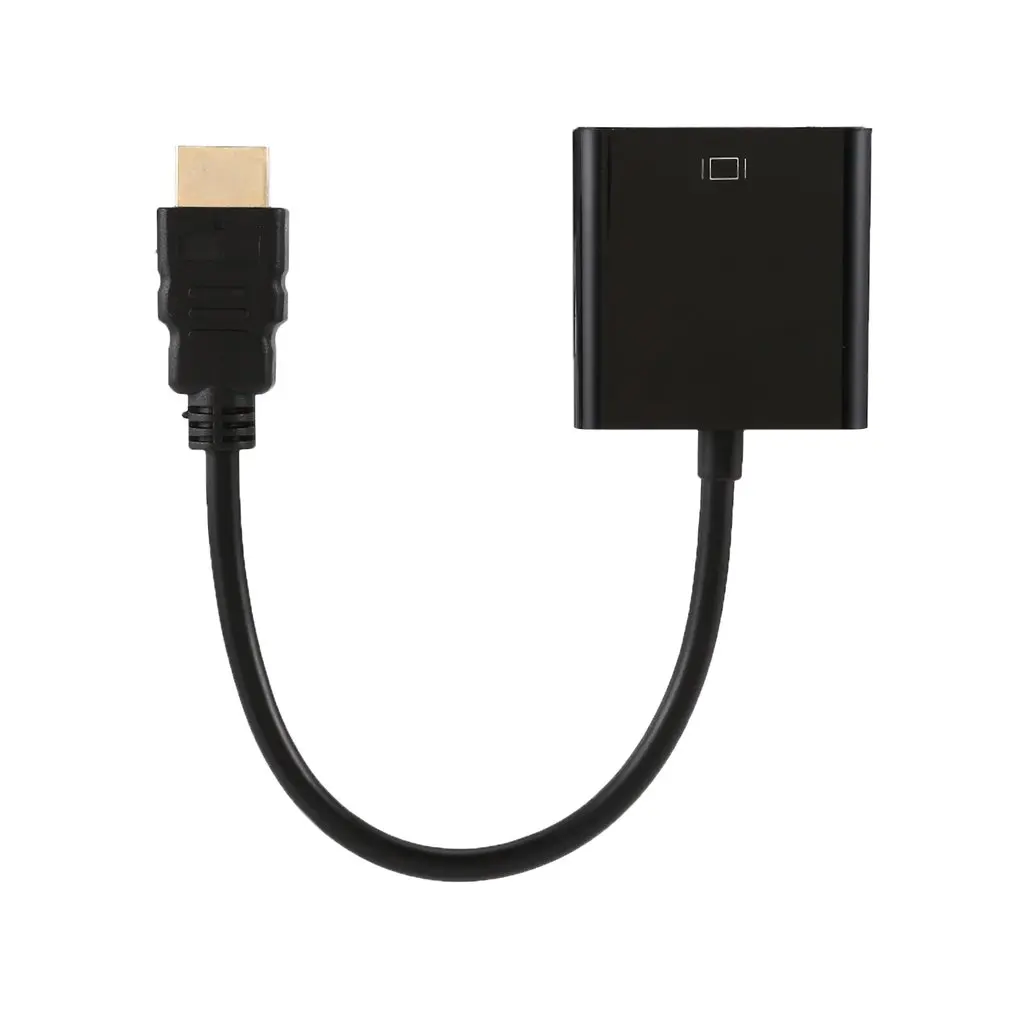 1080P Active HDMI to VGA Adapter Video Converter Male Female with Micro USB and 3.5mm Audio Port Cable |